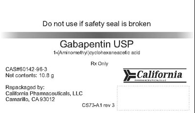 Gabapentin Label (Fanatrex Cs73 A1 Rev 3 (api Label Gabapentin 10.5g) California Pharmaceuticals Llc)